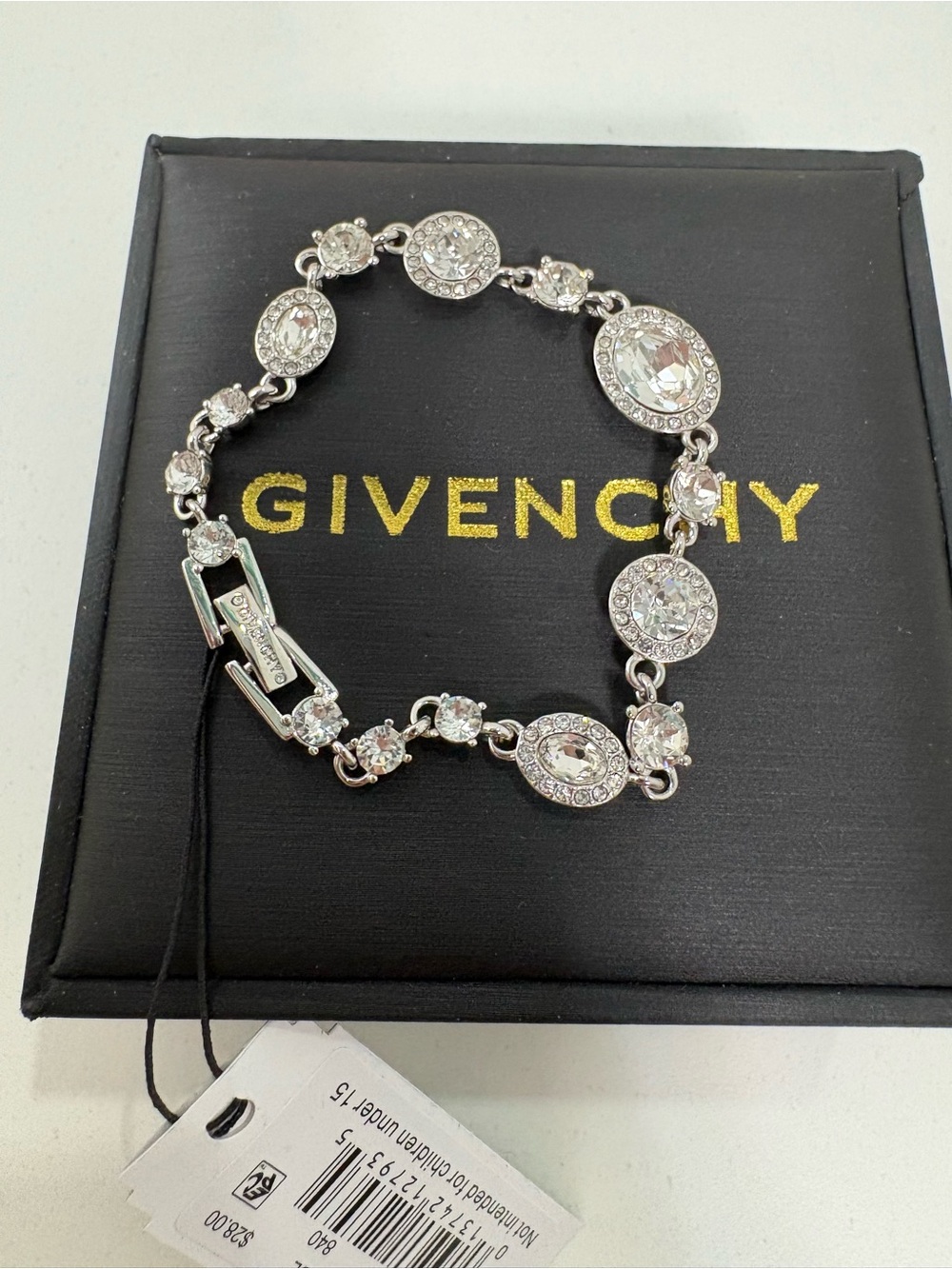 Givenchy Silver Crystal Link Bracelet - Picture 7 of 12
